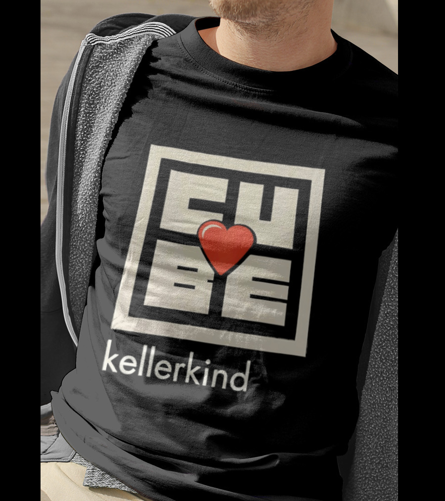 Kellerkind Cube Heart Design With Red Love T-Shirt