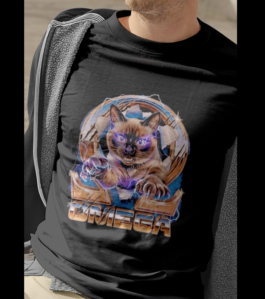Kenny Omega Electric Cat With Lightning And Omega T-Shirt