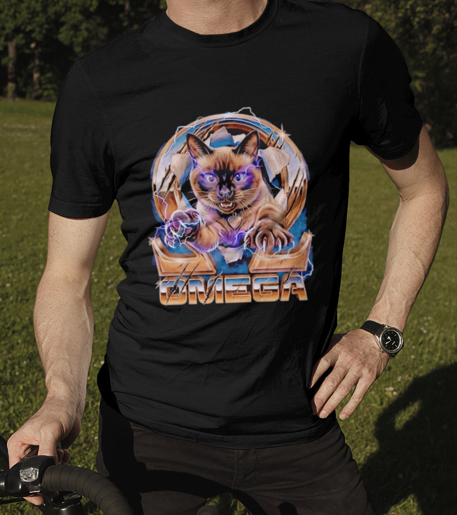 Kenny Omega Electric Cat With Lightning And Omega T-Shirt