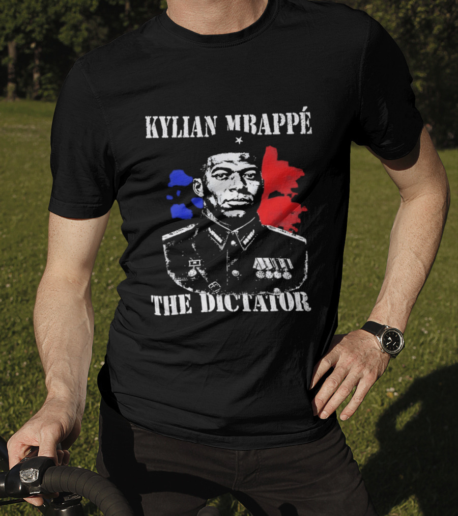 Kylian Mbappé The Dictator Military Uniform Meme Tricolor T-Shirt