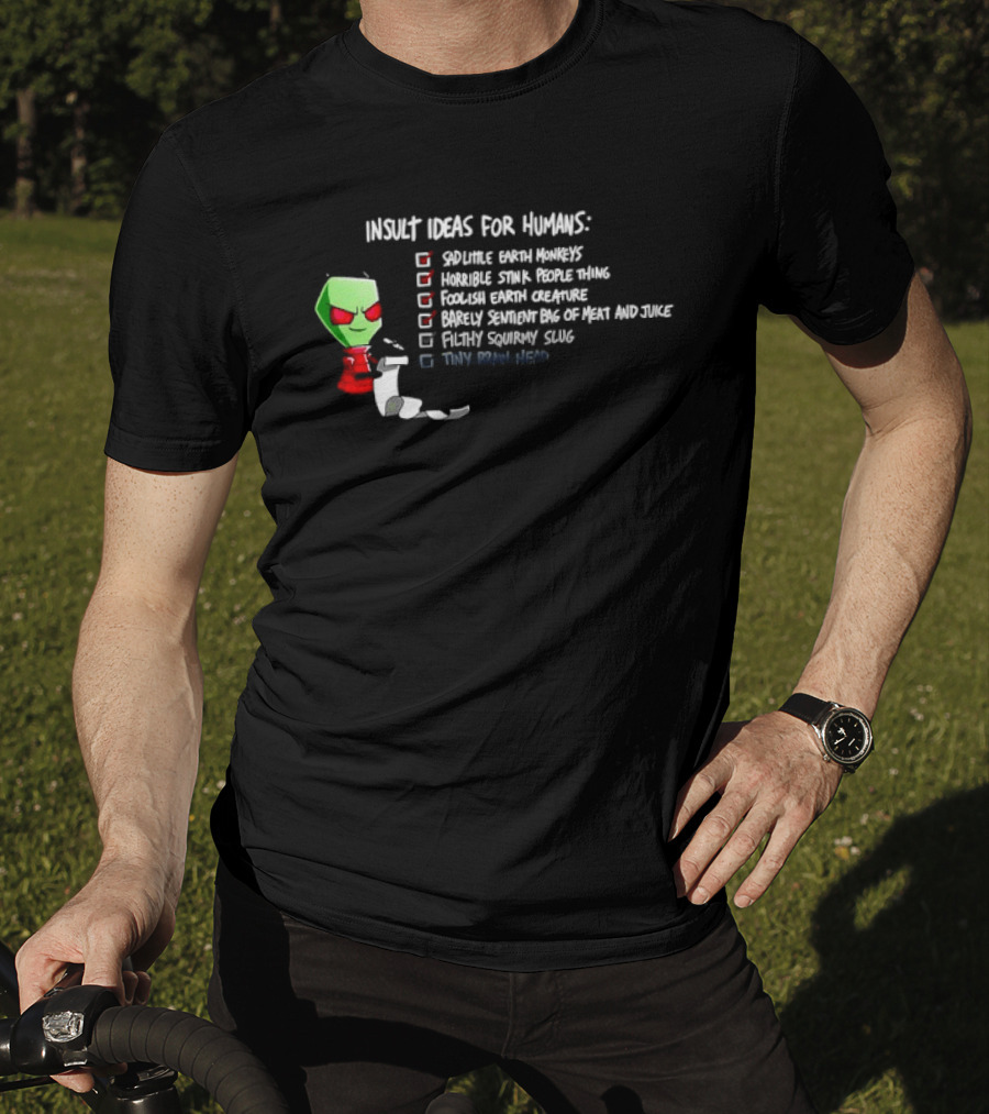 Invader Zim Insult Ideas For Humans Sneer Tiny Brain Adventure Nickelodeon T-Shirt