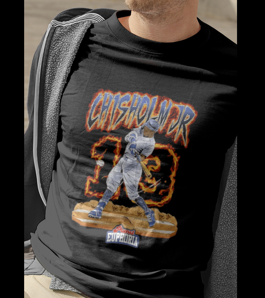 CHISHOLM JR 13 Baseball Swing Planet Euphoria T-Shirt