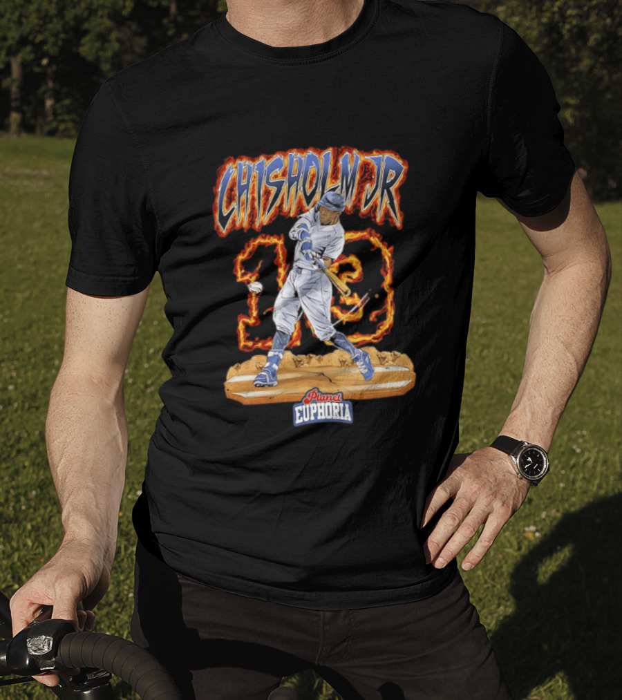 CHISHOLM JR 13 Baseball Swing Planet Euphoria T-Shirt