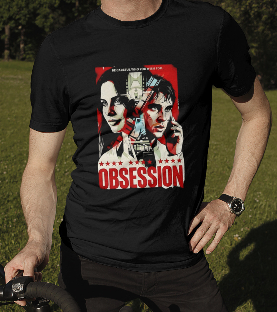 Obsession Be Careful Who You Wish For Movie Red And White Faces T-Shirt