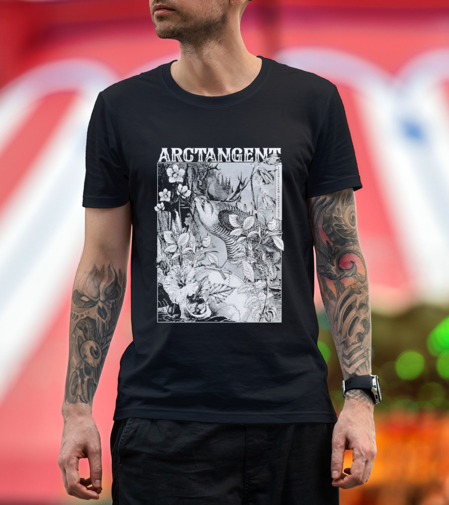 Arctangent Fernhill Farm Festival 2026 Bird Antlers Floral T-Shirt