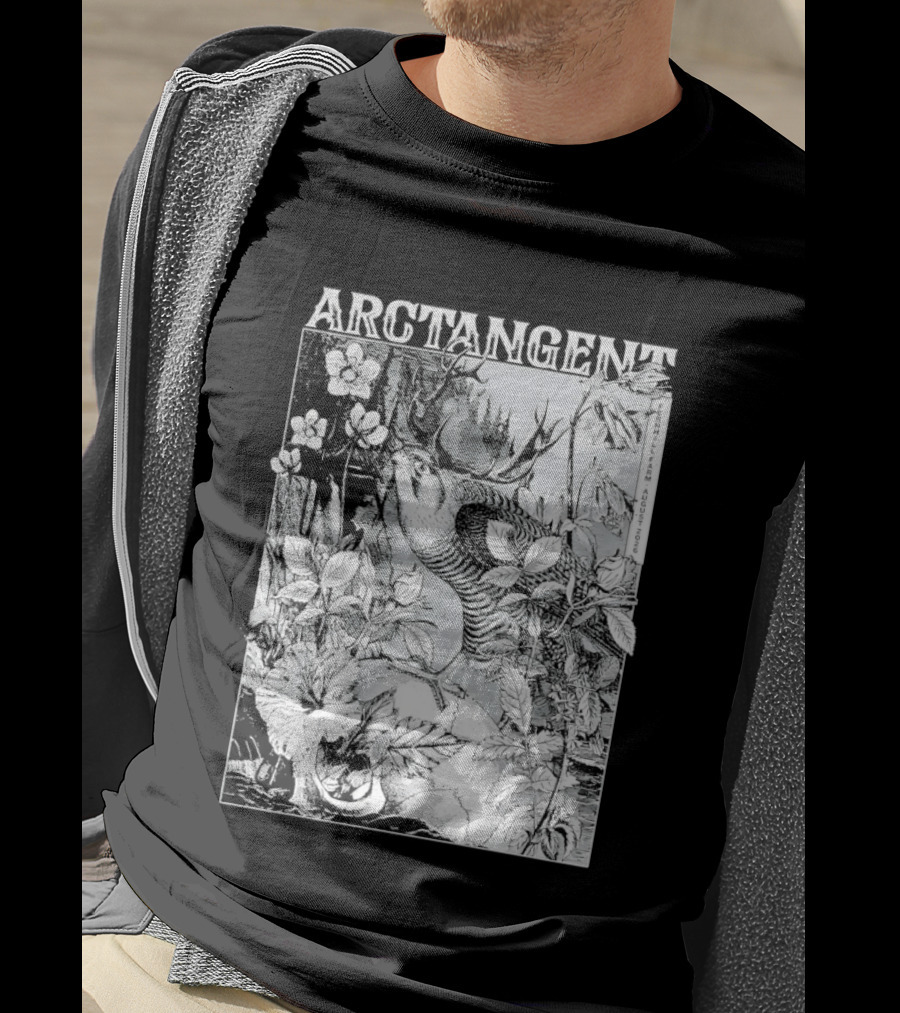 Arctangent Fernhill Farm Festival 2026 Bird Antlers Floral T-Shirt