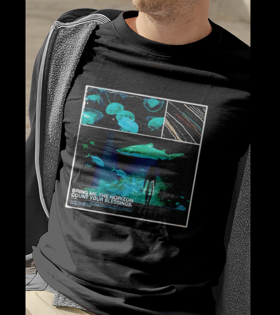 Bring Me The Horizon Count Your Blessings Aquarium Sharks And Jellyfish T-Shirt