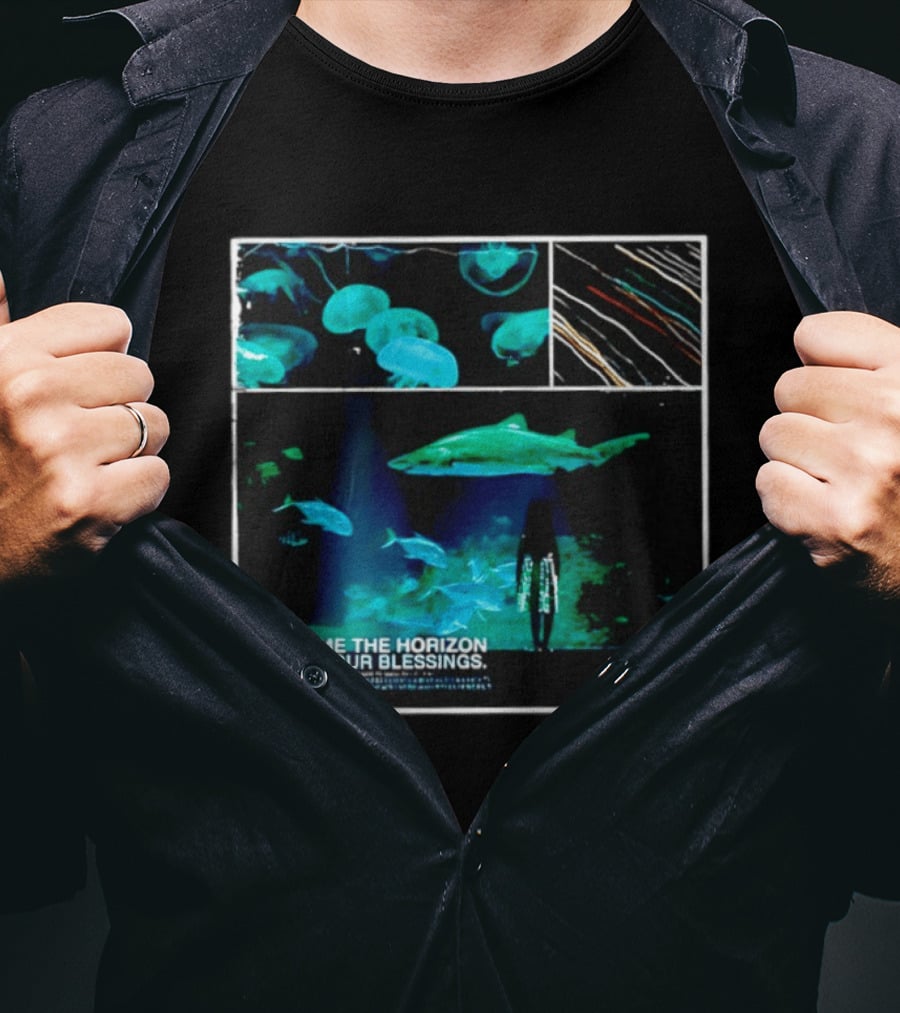 Bring Me The Horizon Count Your Blessings Aquarium Sharks And Jellyfish T-Shirt
