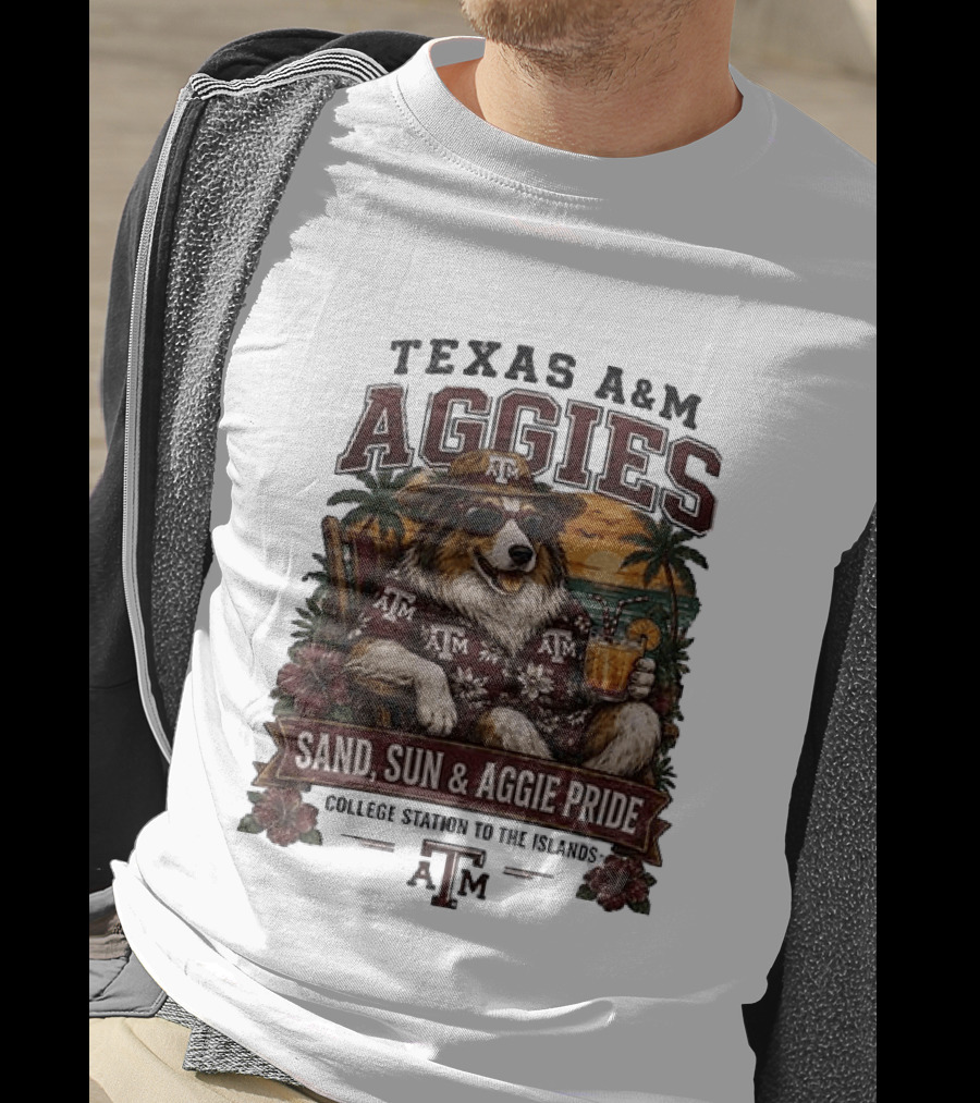 Texas A&M Aggies Sand Sun Aggie Pride College Station To The Islands T-Shirt