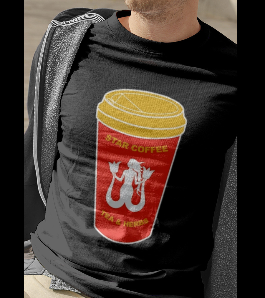 Star Coffee Tea & Herbs Mermaid Cup T-Shirt