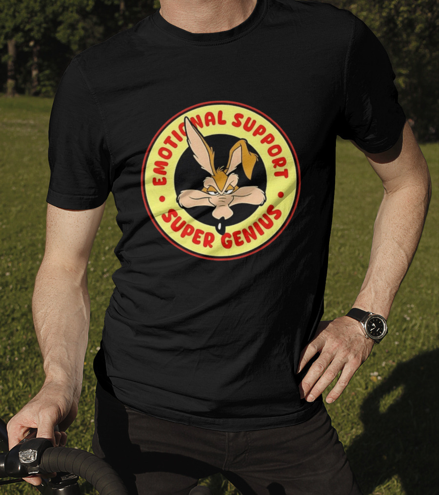 Wile E Coyote Emotional Support Super Genius T-Shirt