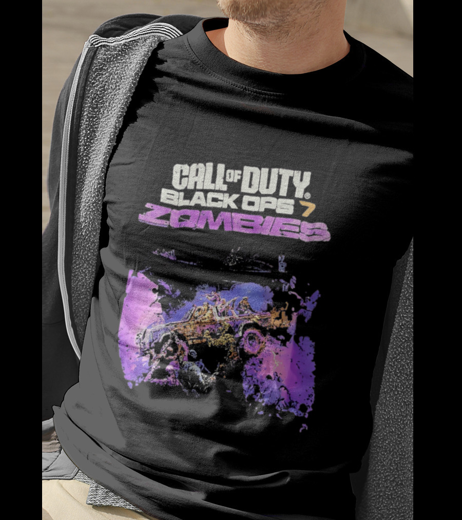 Call Of Duty Black Ops 7 Zombies Paint Splatter Artwork Gaming T-Shirt