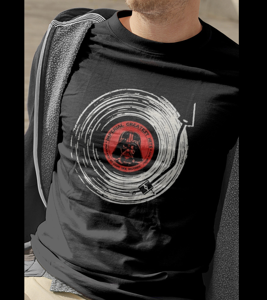 Darth Vader Imperial Greatest Hits Vinyl Record Star Wars Dark Side Records T-Shirt