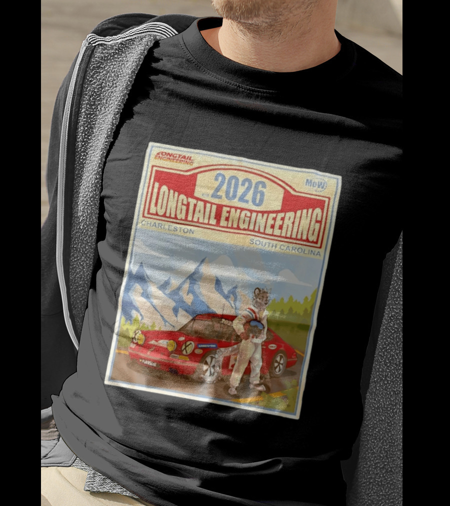 Longtail Engineering 2026 Racing Adventure Charleston South Carolina T-Shirt
