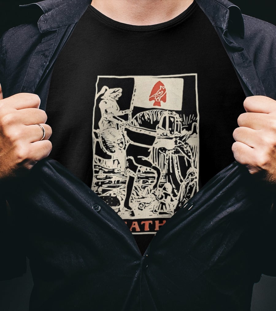 Death Tarot Card Knight Arrowhead Symbol Flag T-Shirt