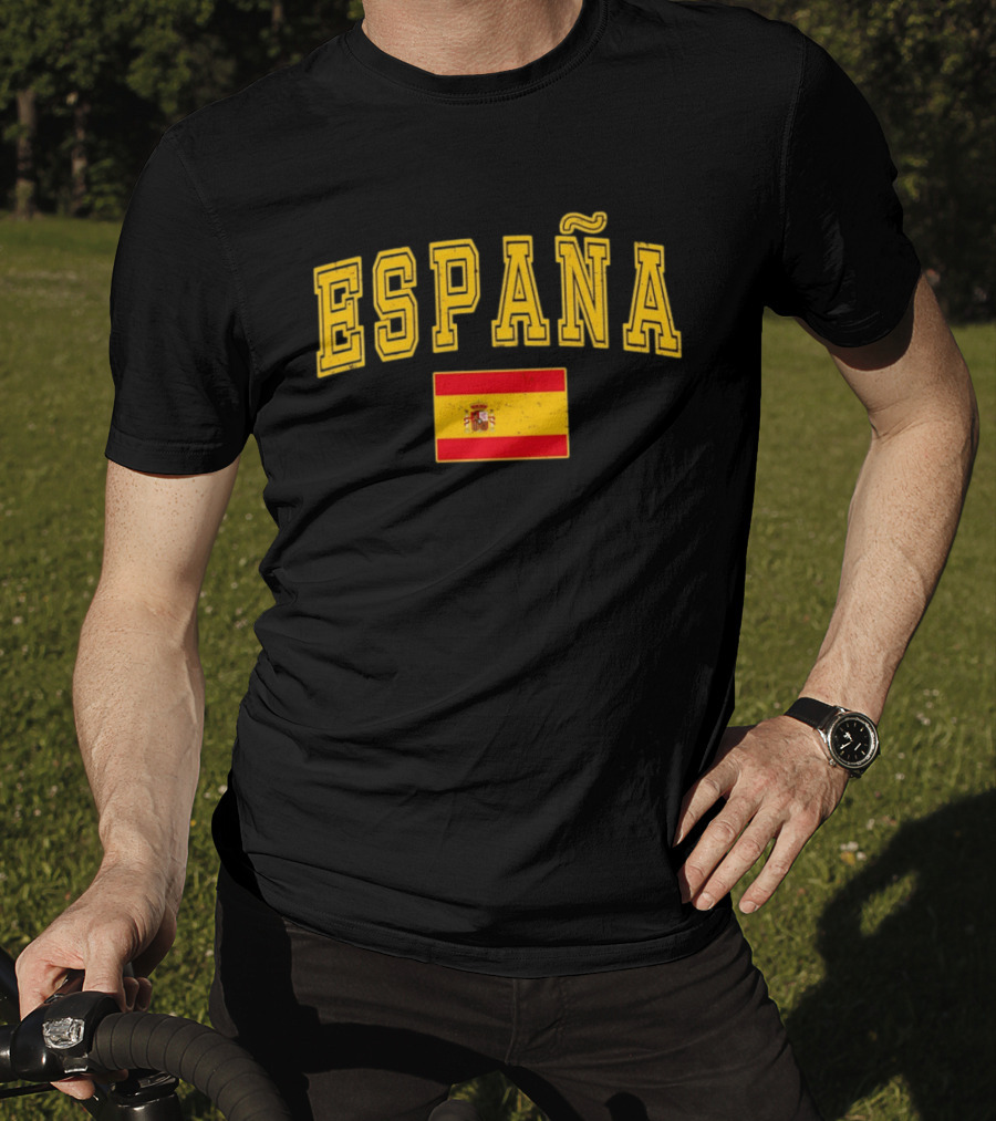 España Text With Spain Flag T-Shirt