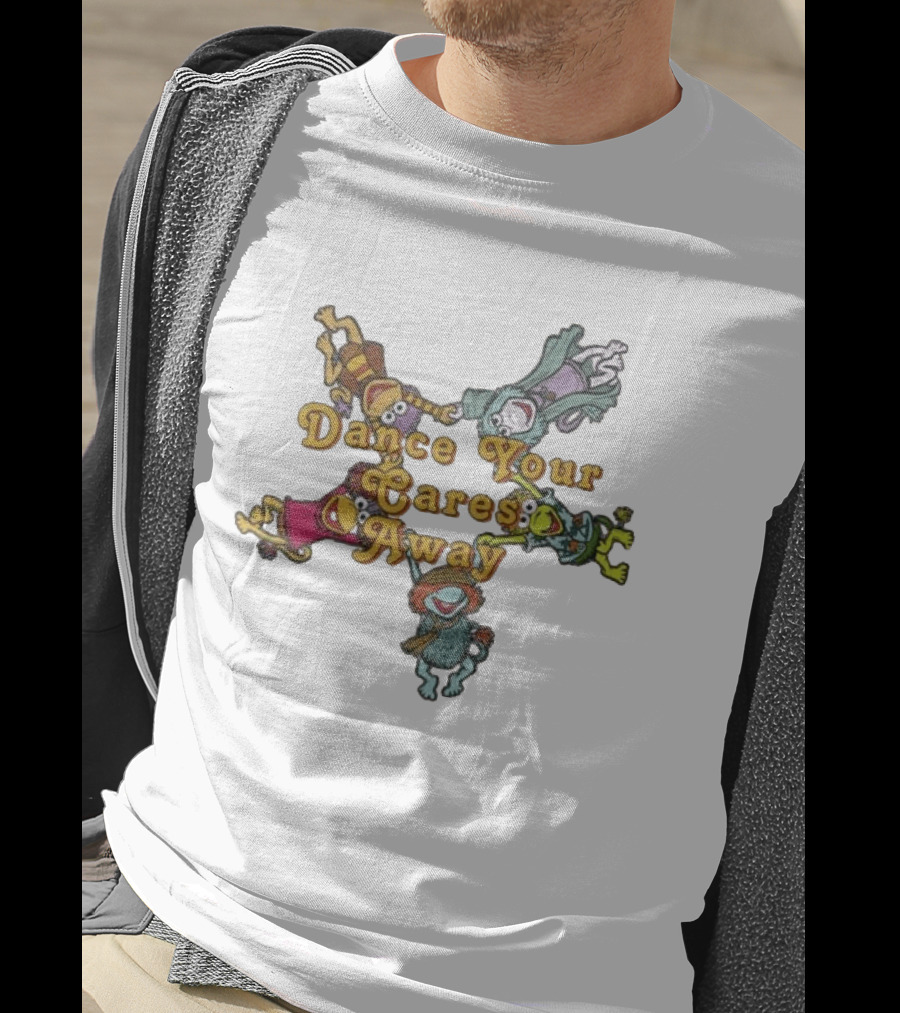 Dance Your Cares Away Fraggle Rock Characters Fun Pose T-Shirt