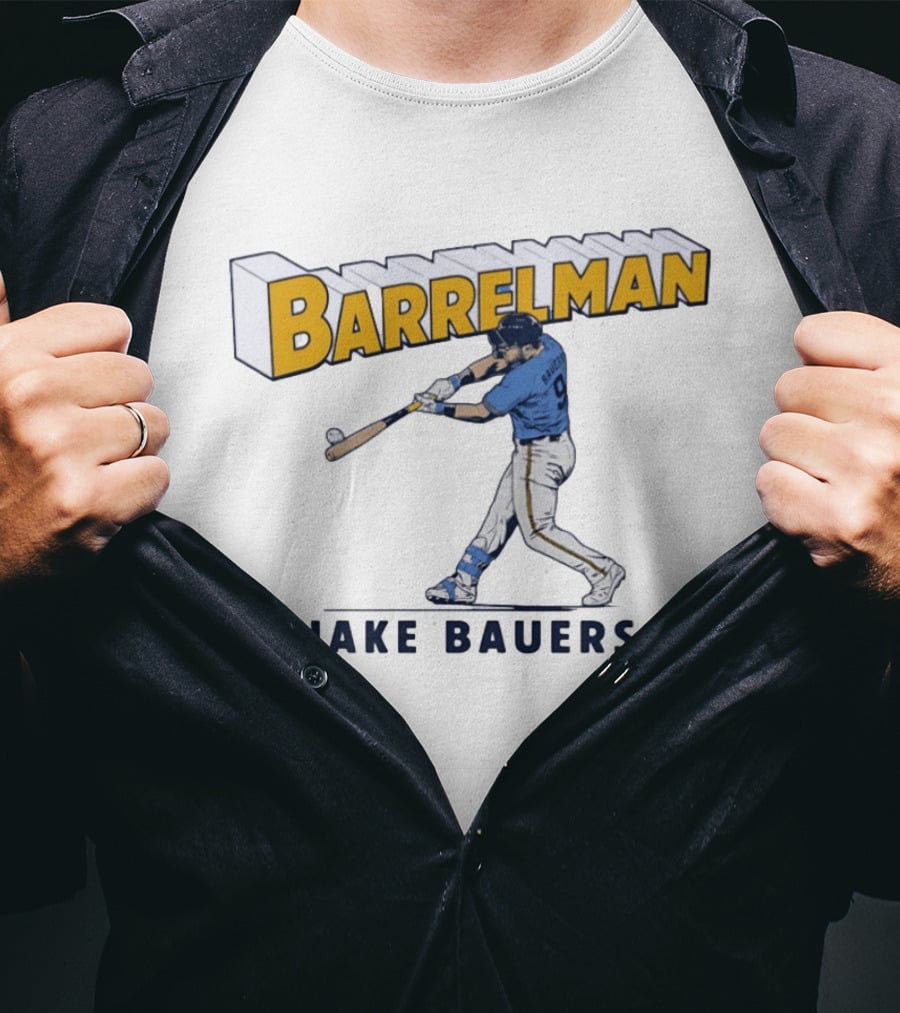 Barrelman Jake Bauers Baseball MLB Player T-Shirt