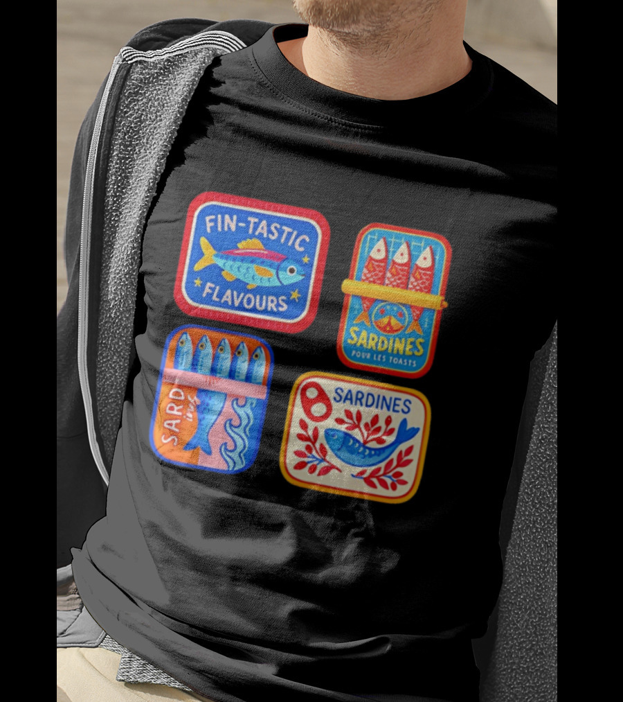 Fin Tastic Flavours Sardines Pour Les Toasts Sardines Sard Under The Sea T-Shirt