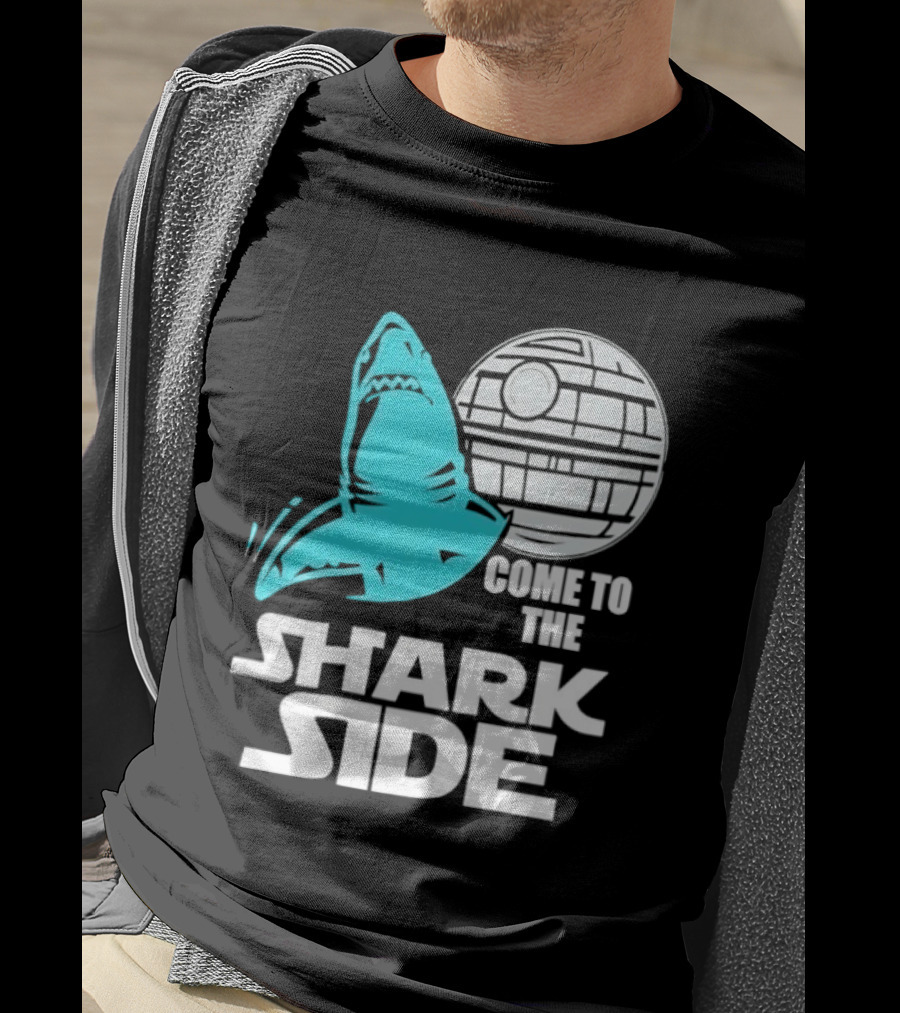 Come To The Shark Side With Death Star T-Shirt