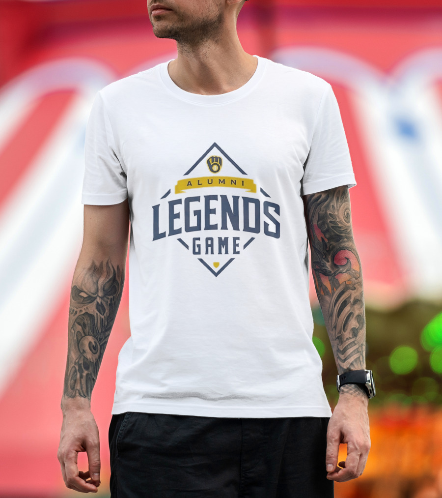 Milwaukee Brewers Alumni Legends Game Logo Baseball Event T-Shirt