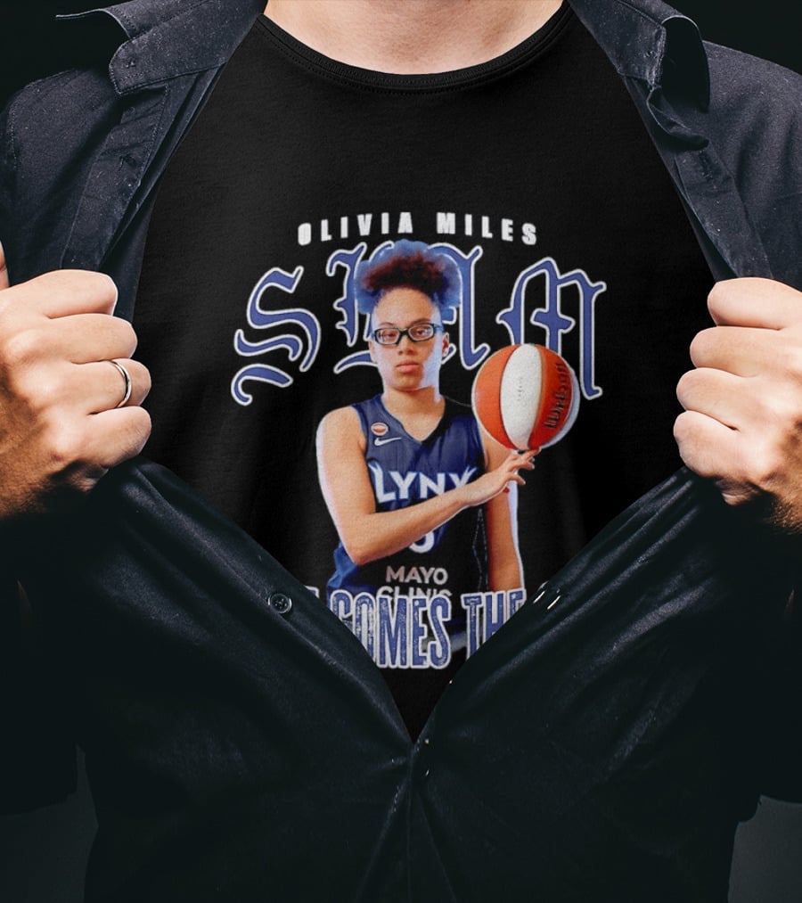 Slam Olivia Miles Lynx Basketball Here Comes The One T-Shirt