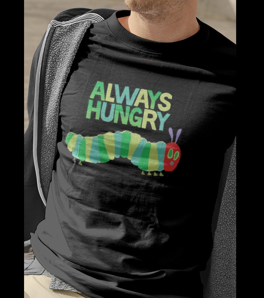 Always Hungry Caterpillar Colorful Striped Insect T-Shirt