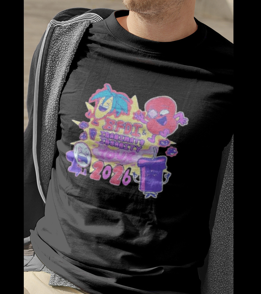 BFDI & Inanimate Insanity Tour 2026 Characters And Fun Adventure T-Shirt