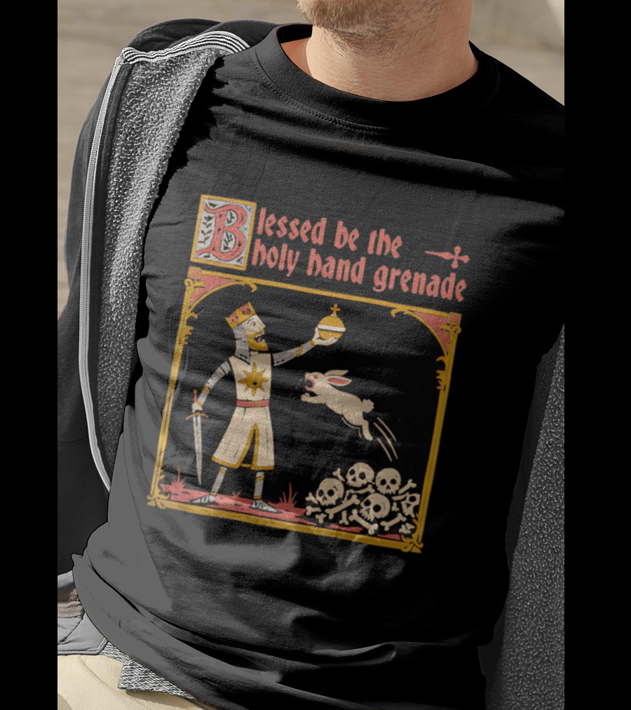 Blessed Be The Holy Hand Grenade Monty Python Knight T-Shirt