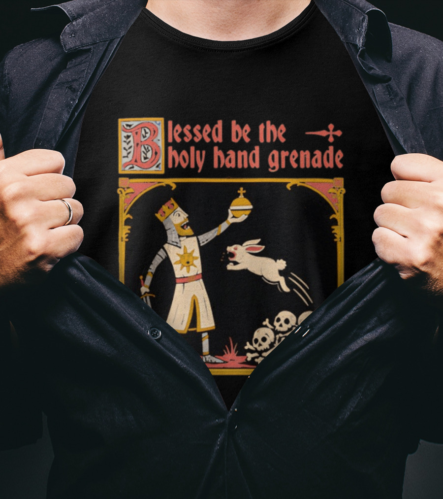 Blessed Be The Holy Hand Grenade Monty Python Knight T-Shirt