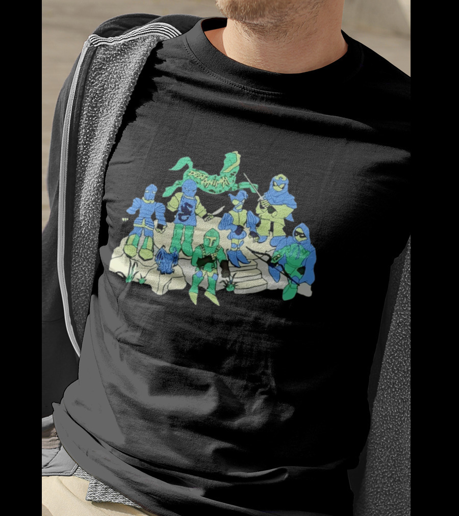 Dungeon Animal Fantasy Knight Warriors Group T-Shirt