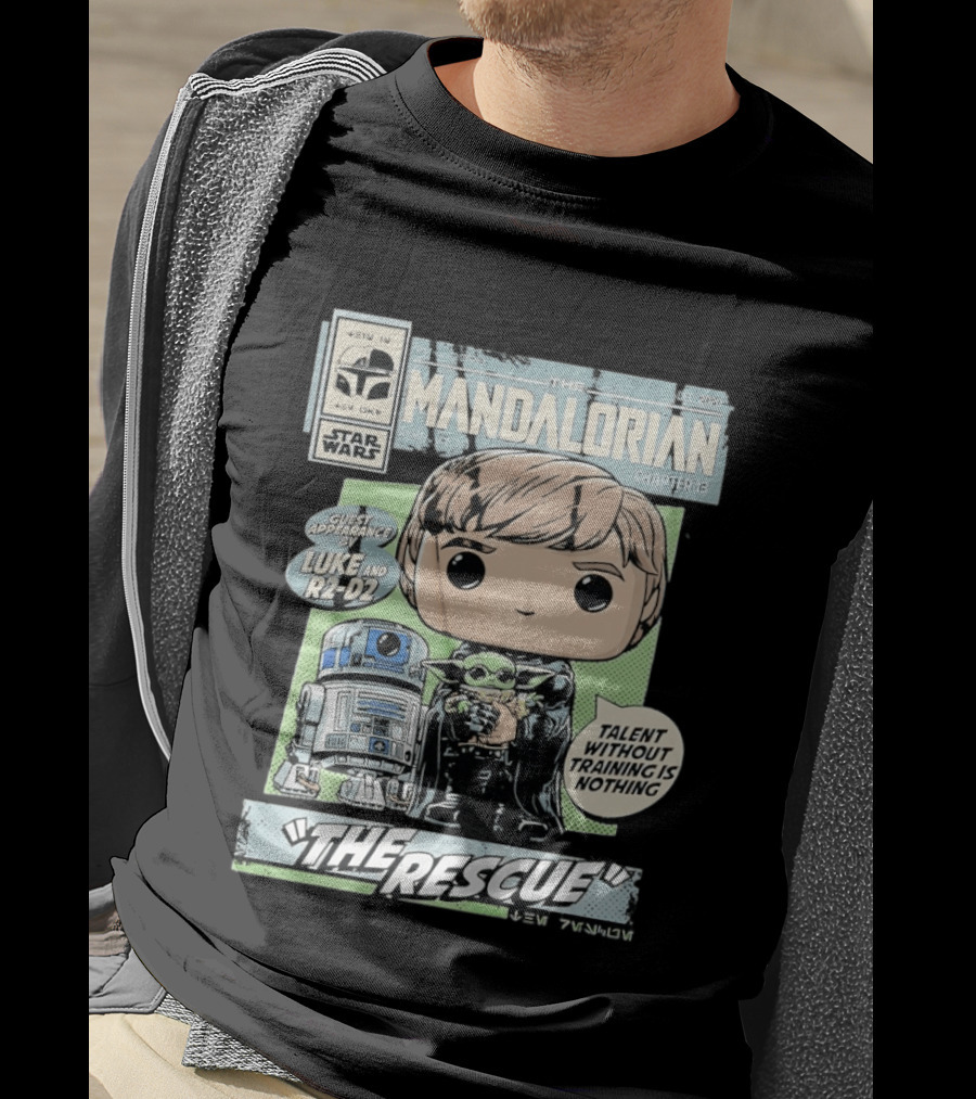 The Mandalorian Chapter 13 Guest Appearance By Luke And R2 D2 The Rescue Talent Without Training T-Shirt