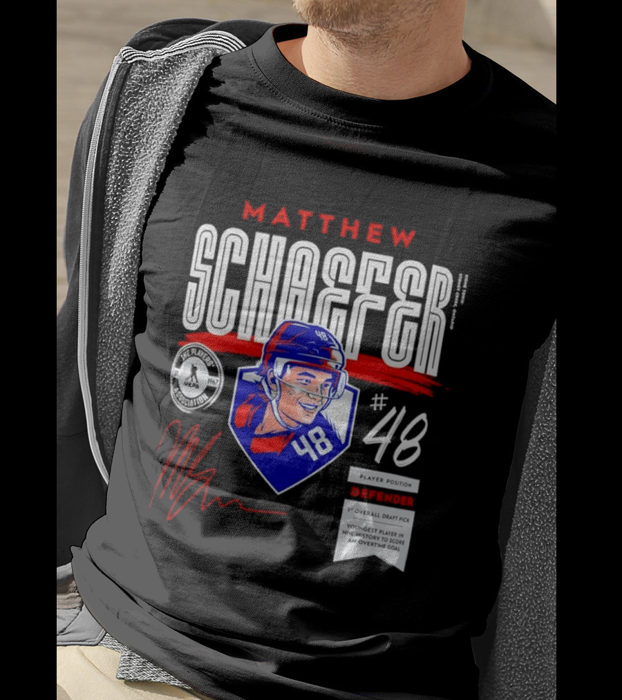 Matthew Schaefer No 48 NHLPA Defender 1st Overall Draft Pick T-Shirt