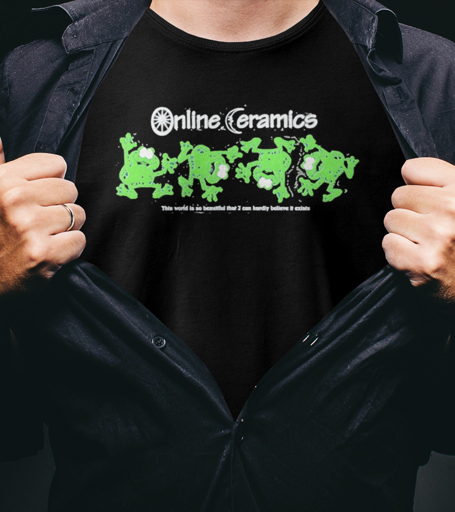 Online Ceramics Frogs This World Is So Beautiful Eco Friendly Clothing T-Shirt