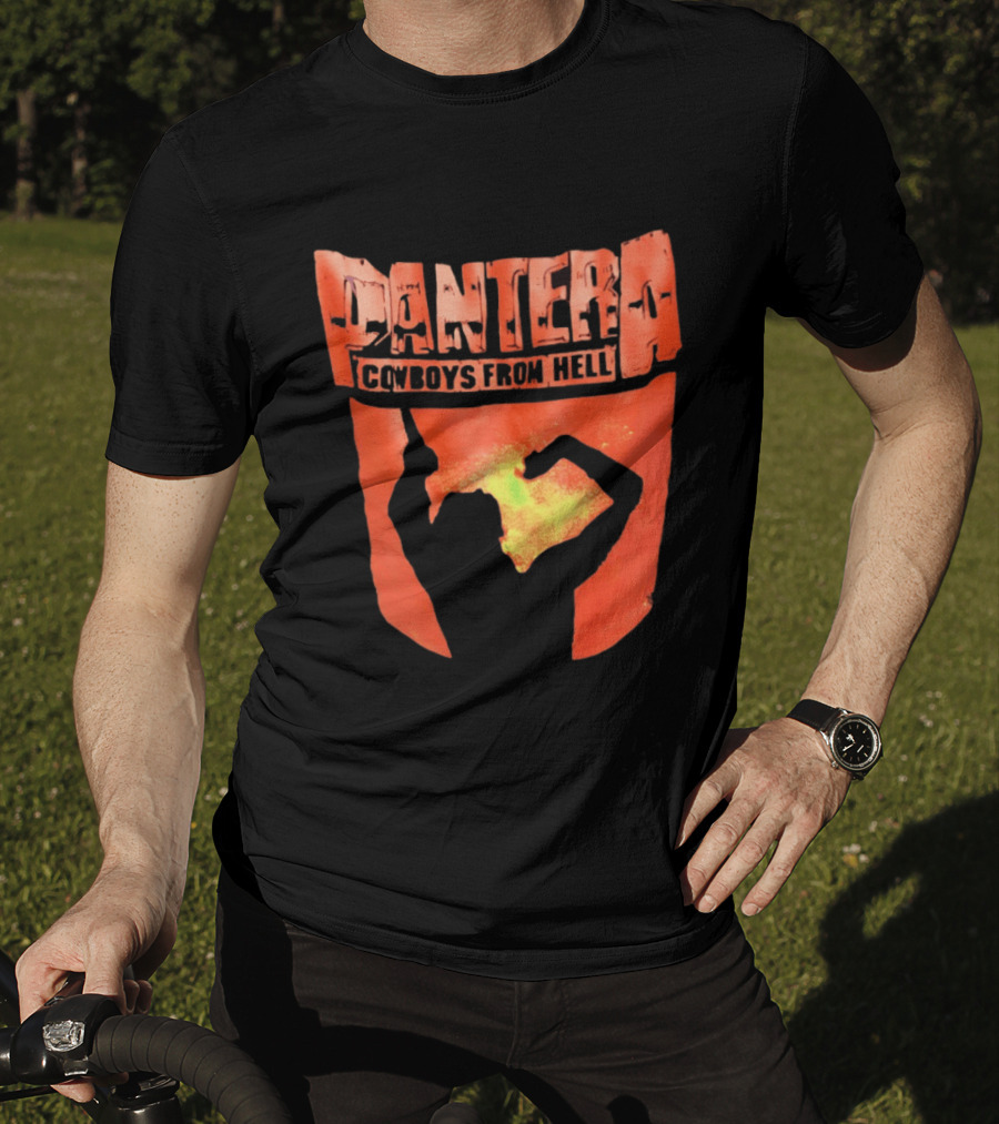 Pantera Cowboys From Hell Heavy Metal Distressed Skull T-Shirt