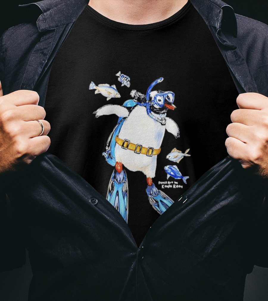 Penguin Snorkeling Underwater Adventure By Gonçalo Barriga T-Shirt