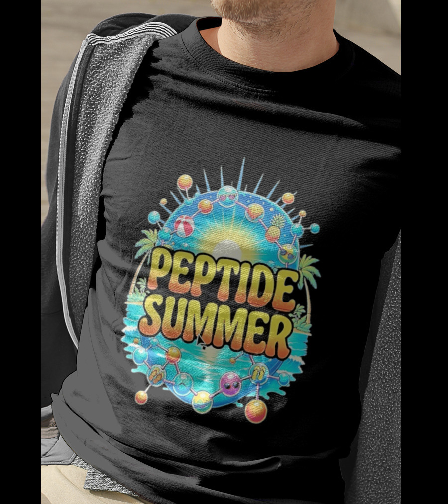 Peptide Summer Tropical Molecular Science Beach Vibe T-Shirt