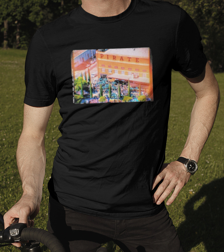 Pirate Life Brewery Port Adelaide Scene With Building And Crowd T-Shirt