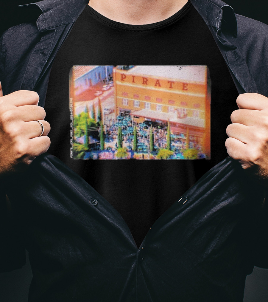 Pirate Life Brewery Port Adelaide Scene With Building And Crowd T-Shirt
