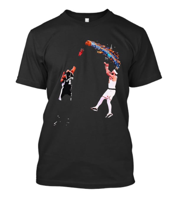 Wembanyama Vs New York Basketball Player Dynamic Showdown T-Shirt