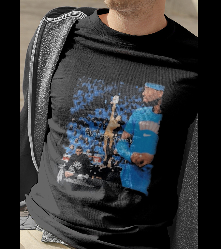 Shai Gilgeous Alexander Take Things Personally Blue Outfit And Black T-Shirt