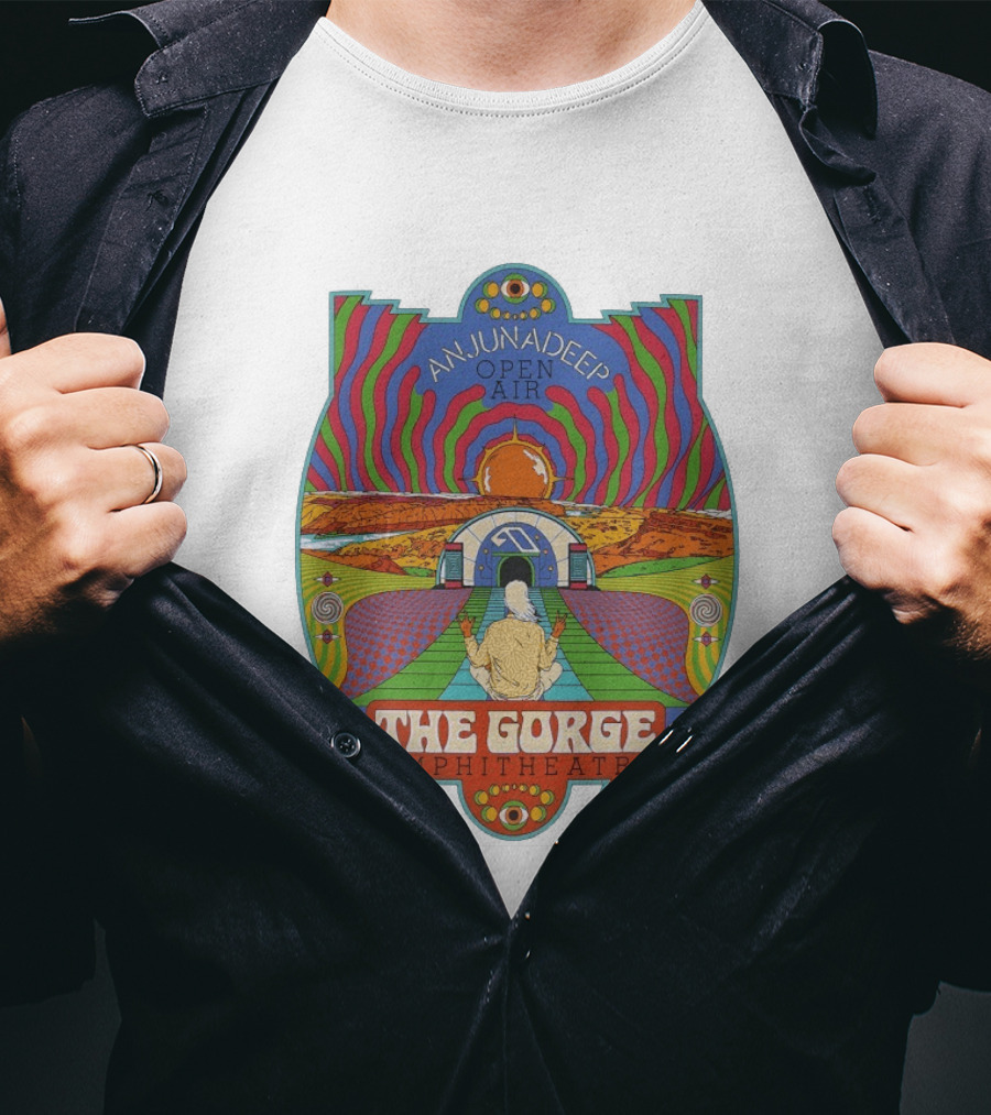 Anjunadeep Open Air The Gorge Amphitheatre Psychedelic Landscape T-Shirt