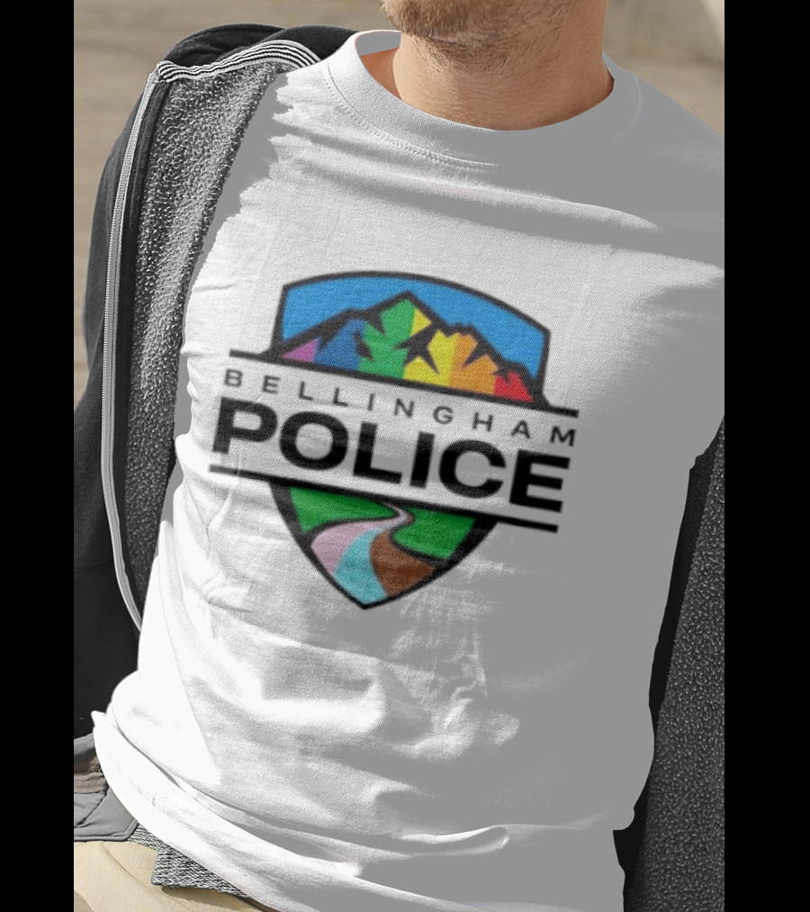 Bellingham Police Pride Mountain Shield LGBTQ Pathway T-Shirt
