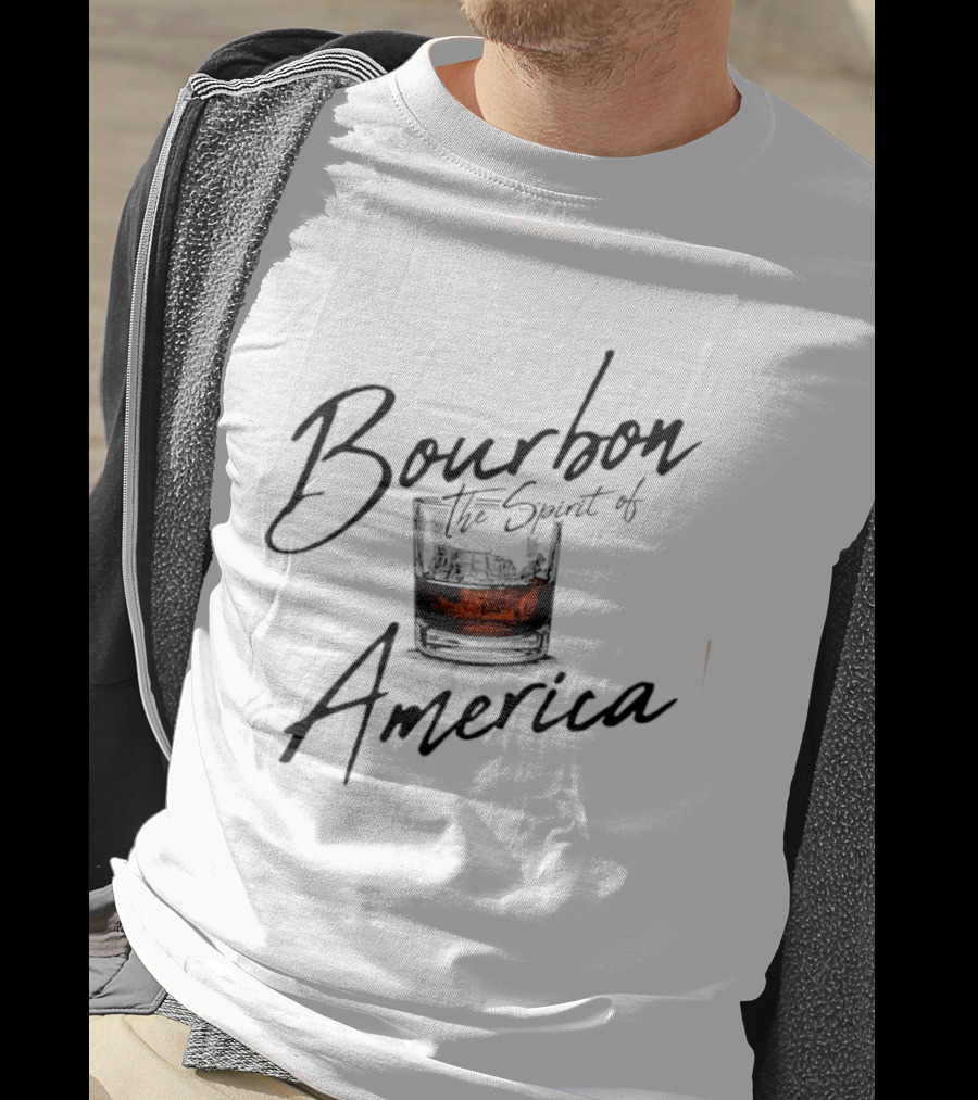 Bourbon The Spirit Of America Whiskey Glass T-Shirt