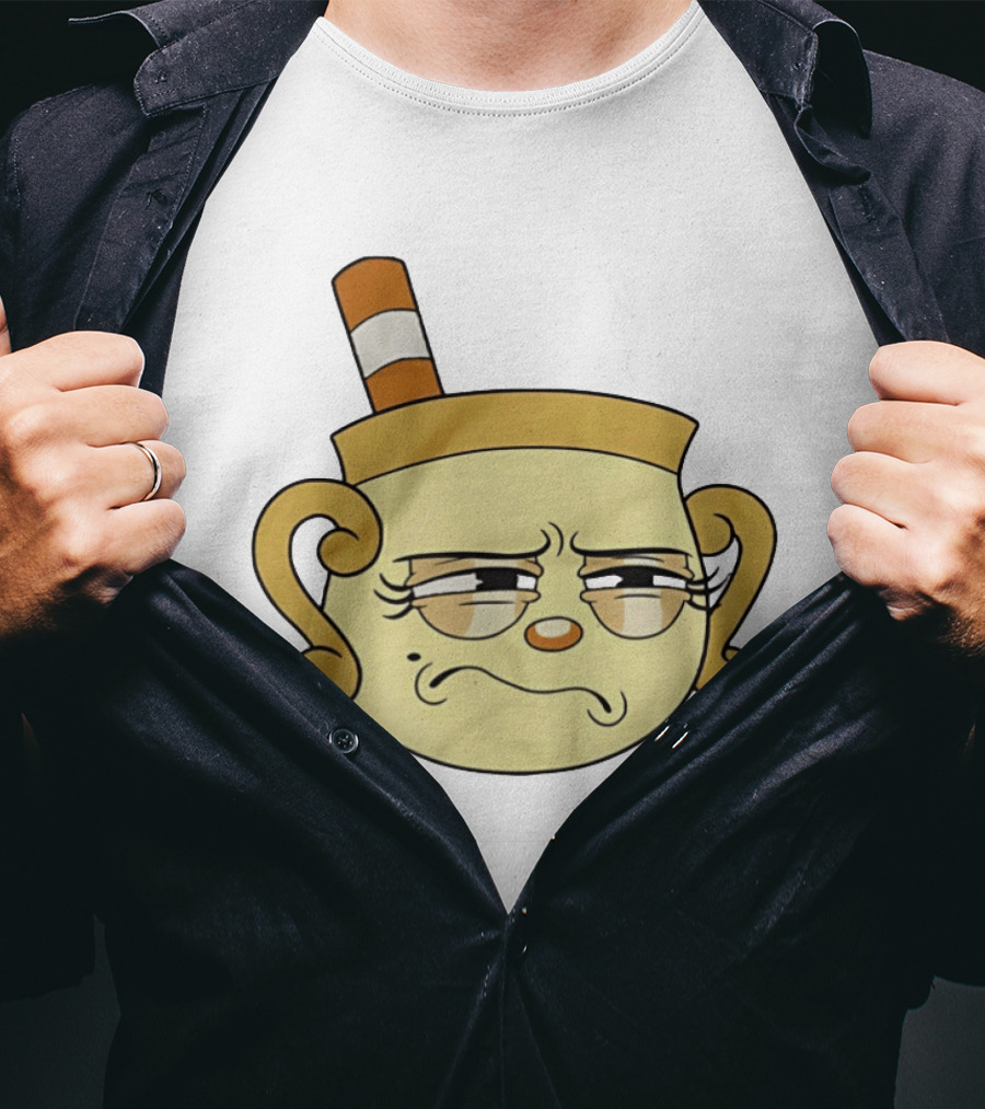 Cuphead Man Grumpy Face T-Shirt