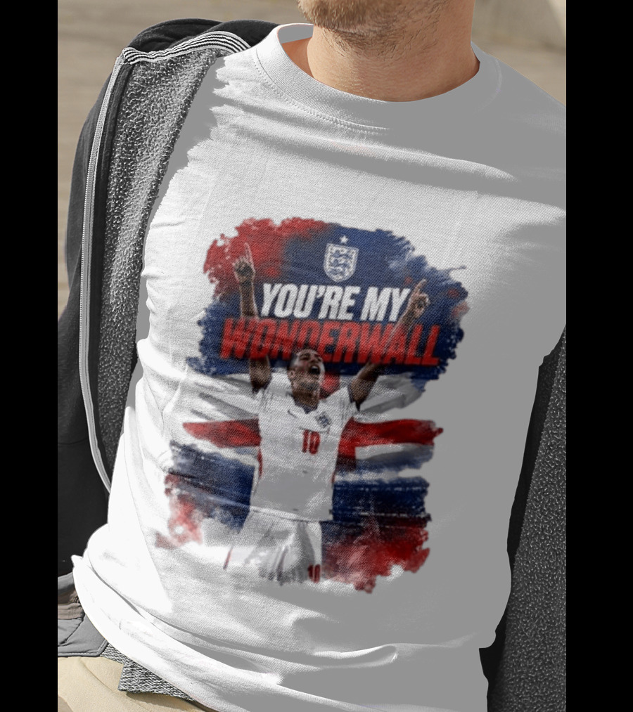 Jude Bellingham England National Team You're My Wonderwall England Flag Football Star Celebration T-Shirt