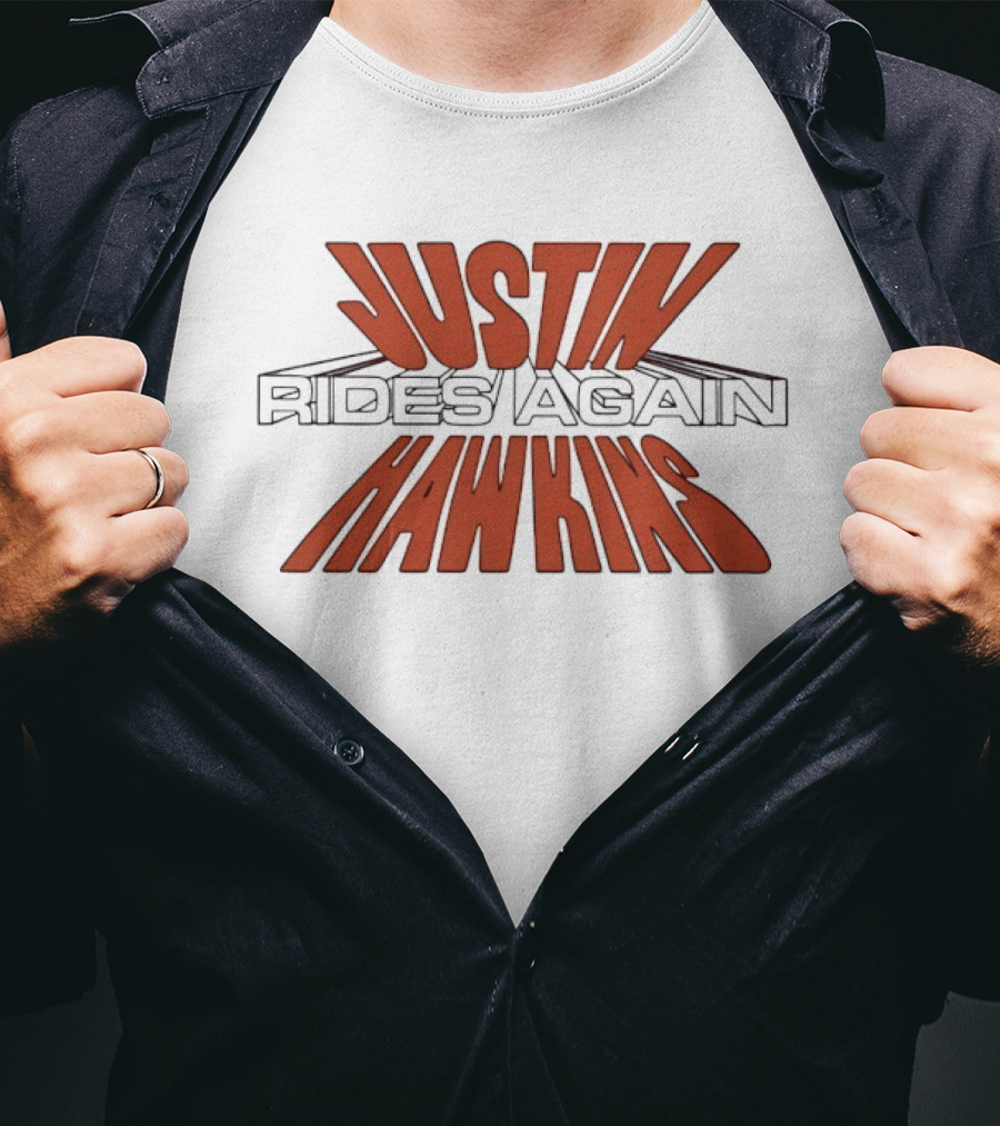 Justin Hawkins Rides Again Bold Red And Black T-Shirt