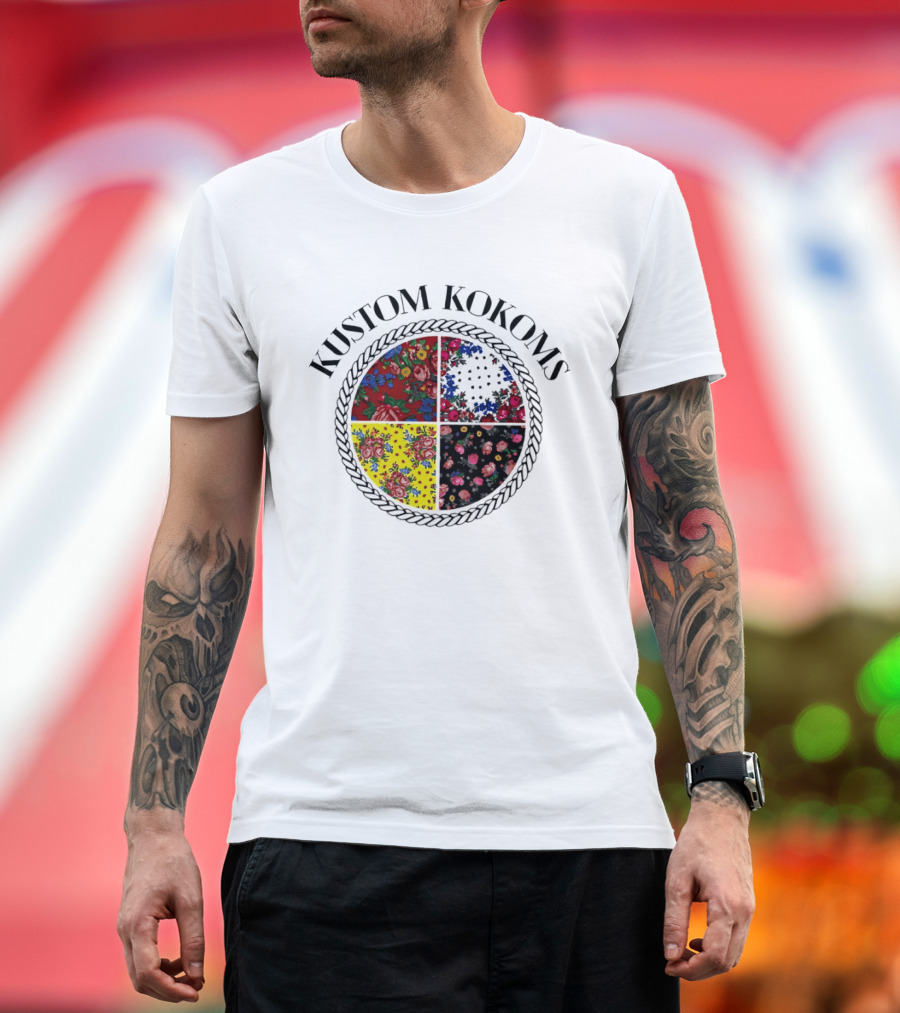 Kustom Kokoms Est 2024 Floral Kokom Patchwork T-Shirt