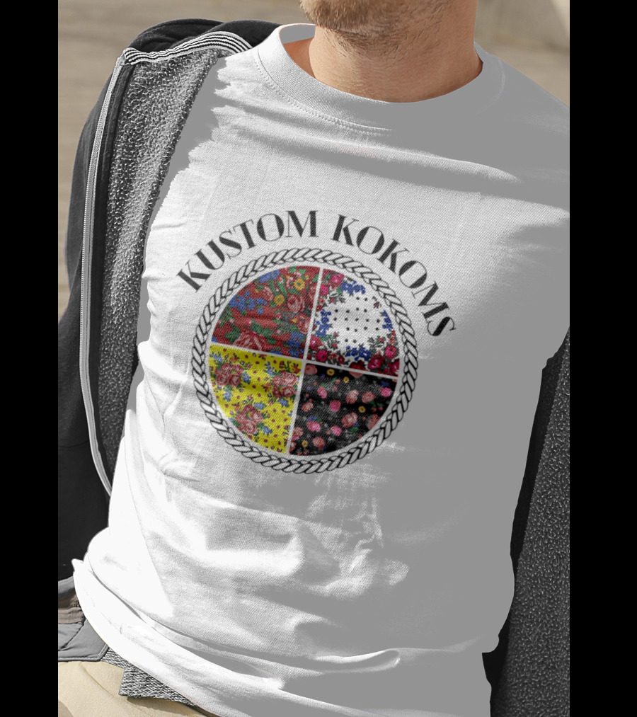Kustom Kokoms Est 2024 Floral Kokom Patchwork T-Shirt