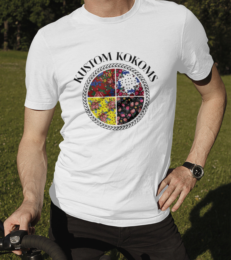 Kustom Kokoms Est 2024 Floral Kokom Patchwork T-Shirt